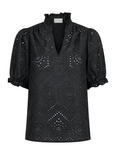 Odesa Embroidery Blouse - Black