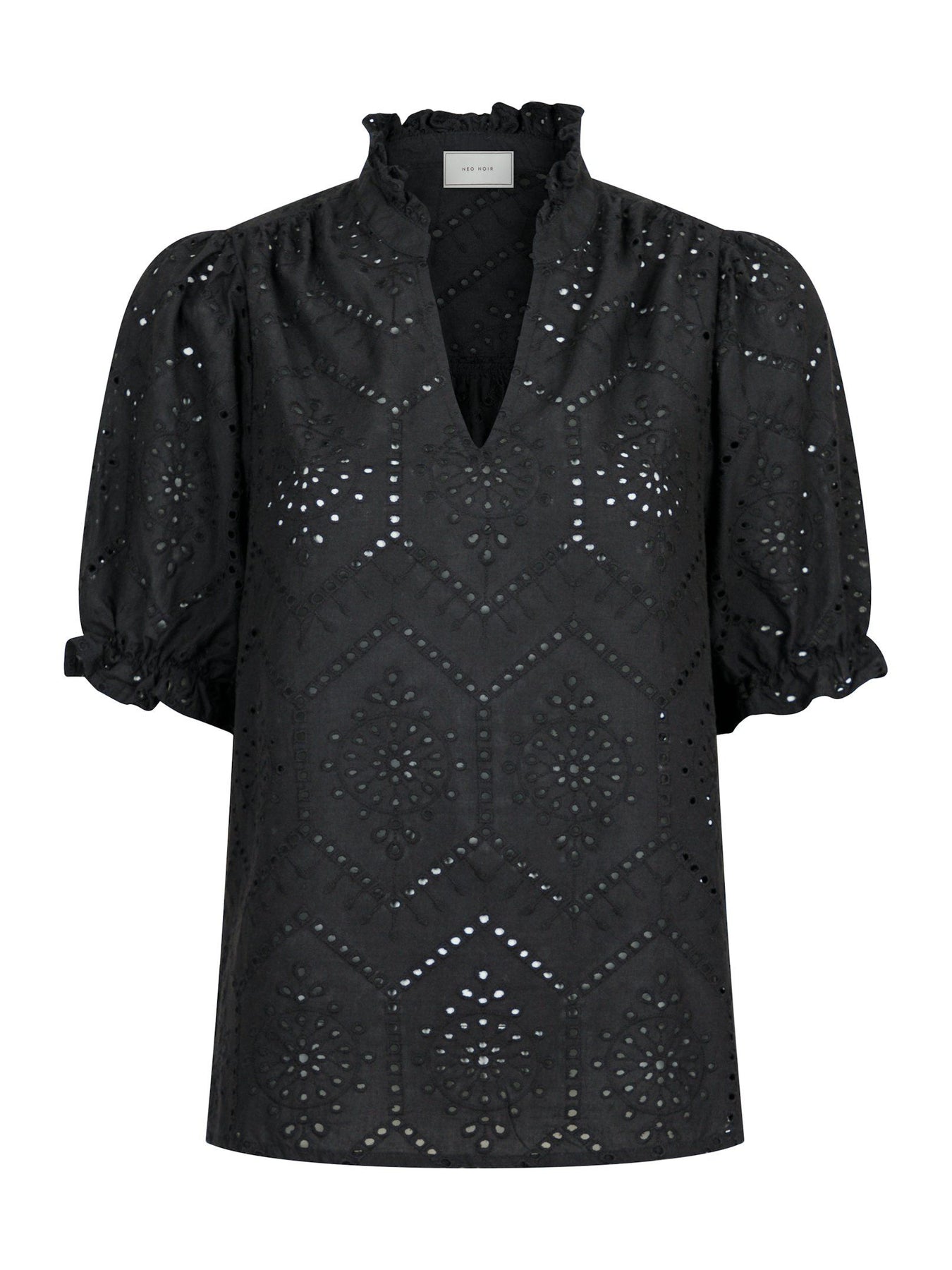 Odesa Embroidery Blouse - Black