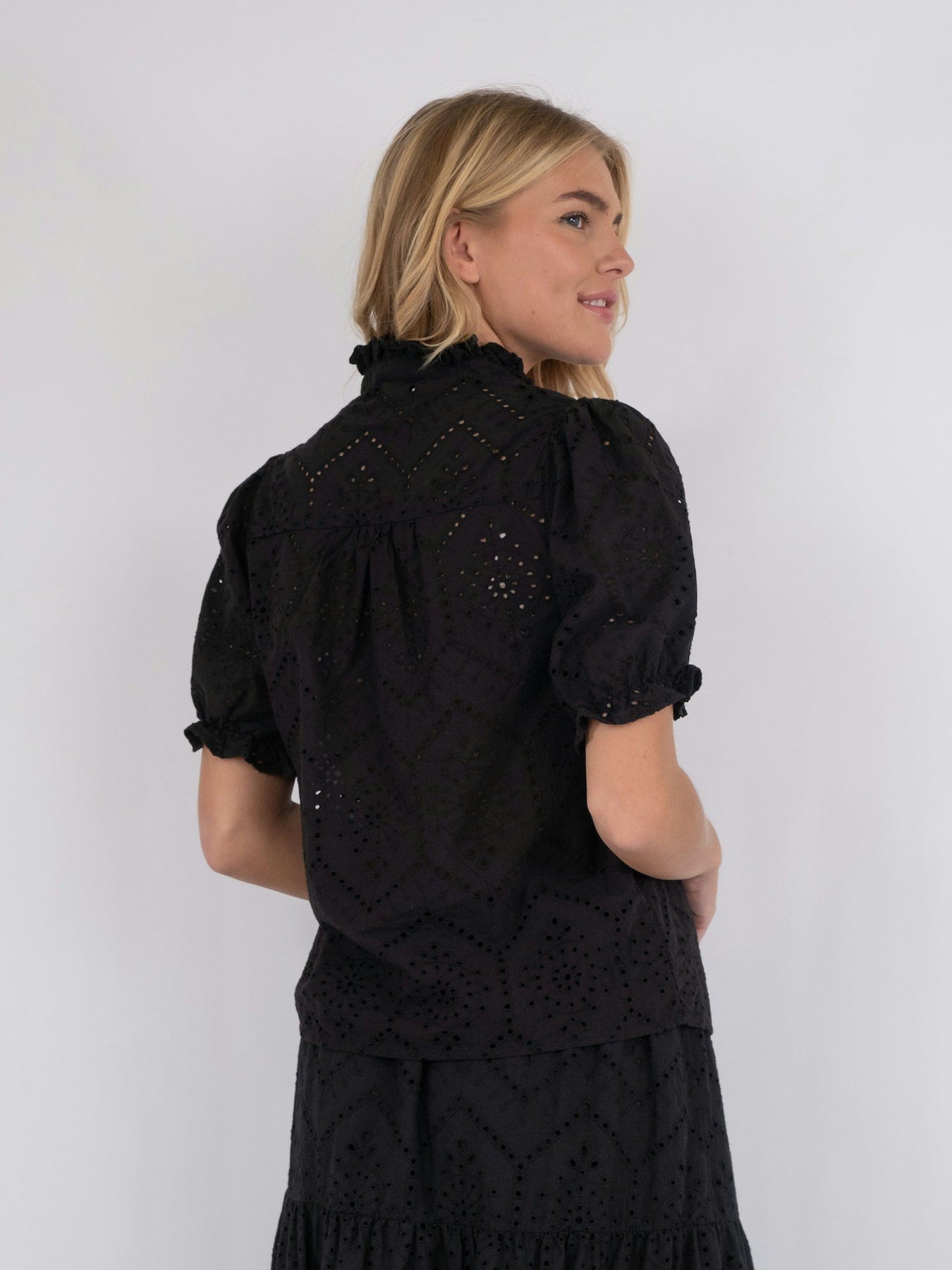 Odesa Embroidery Blouse - Black