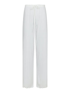 Serafina Pointelle Pants - White