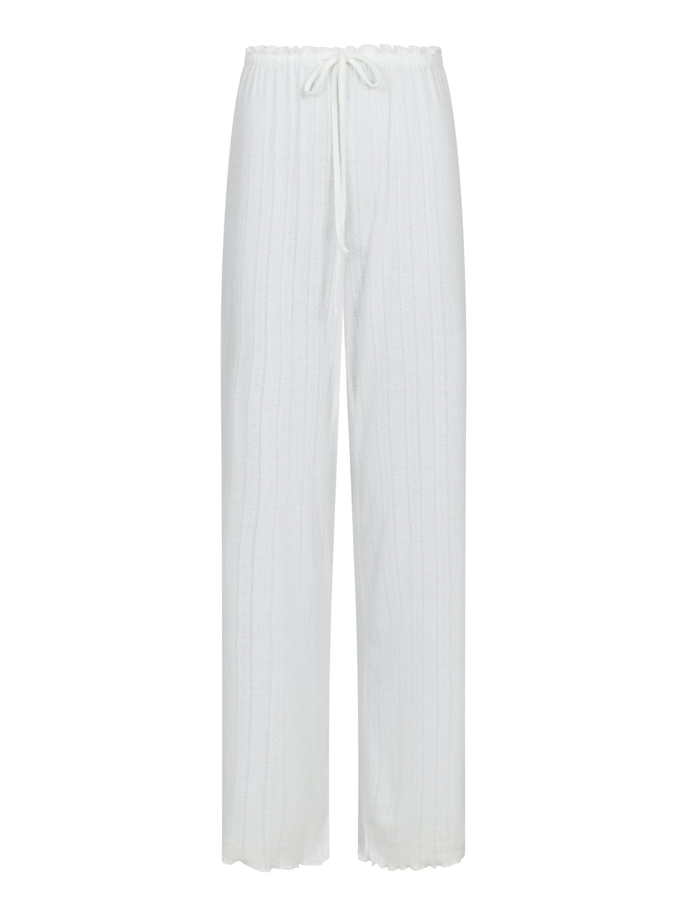 Serafina Pointelle Pants - White