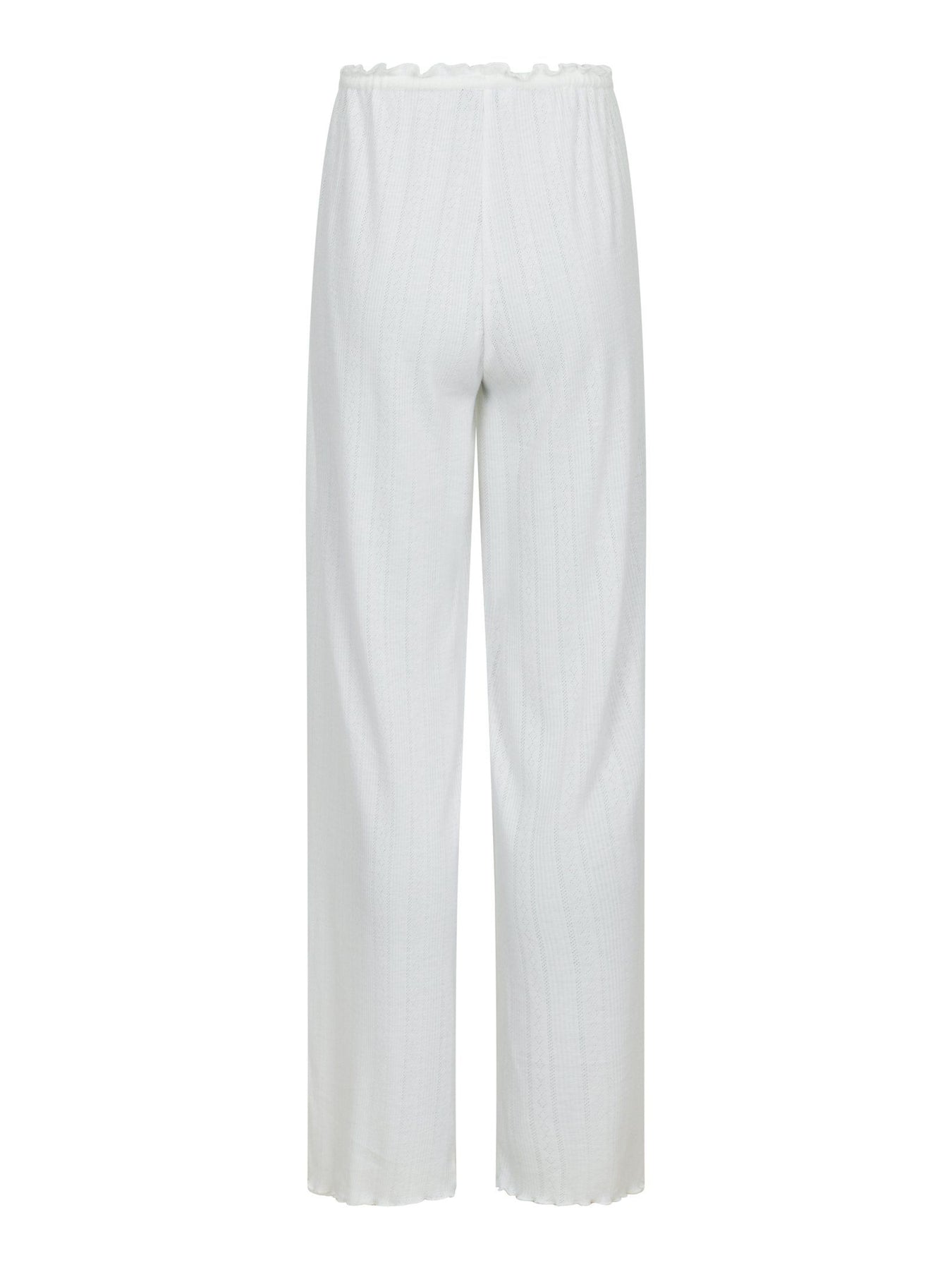 Serafina Pointelle Pants - White