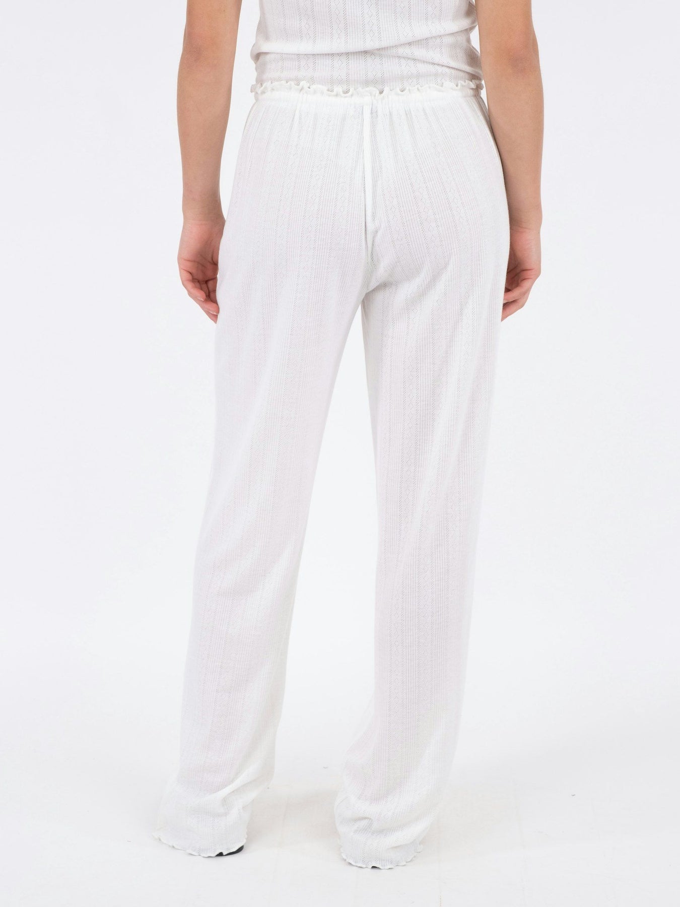Serafina Pointelle Pants - White