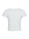 Lonnie Pointelle Top - White