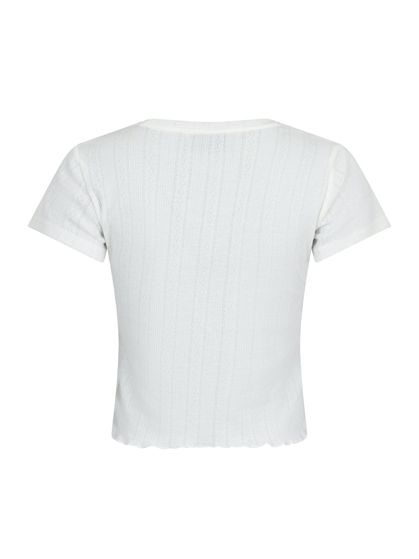 Lonnie Pointelle Top - White