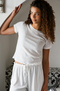 Lonnie Pointelle Top - White