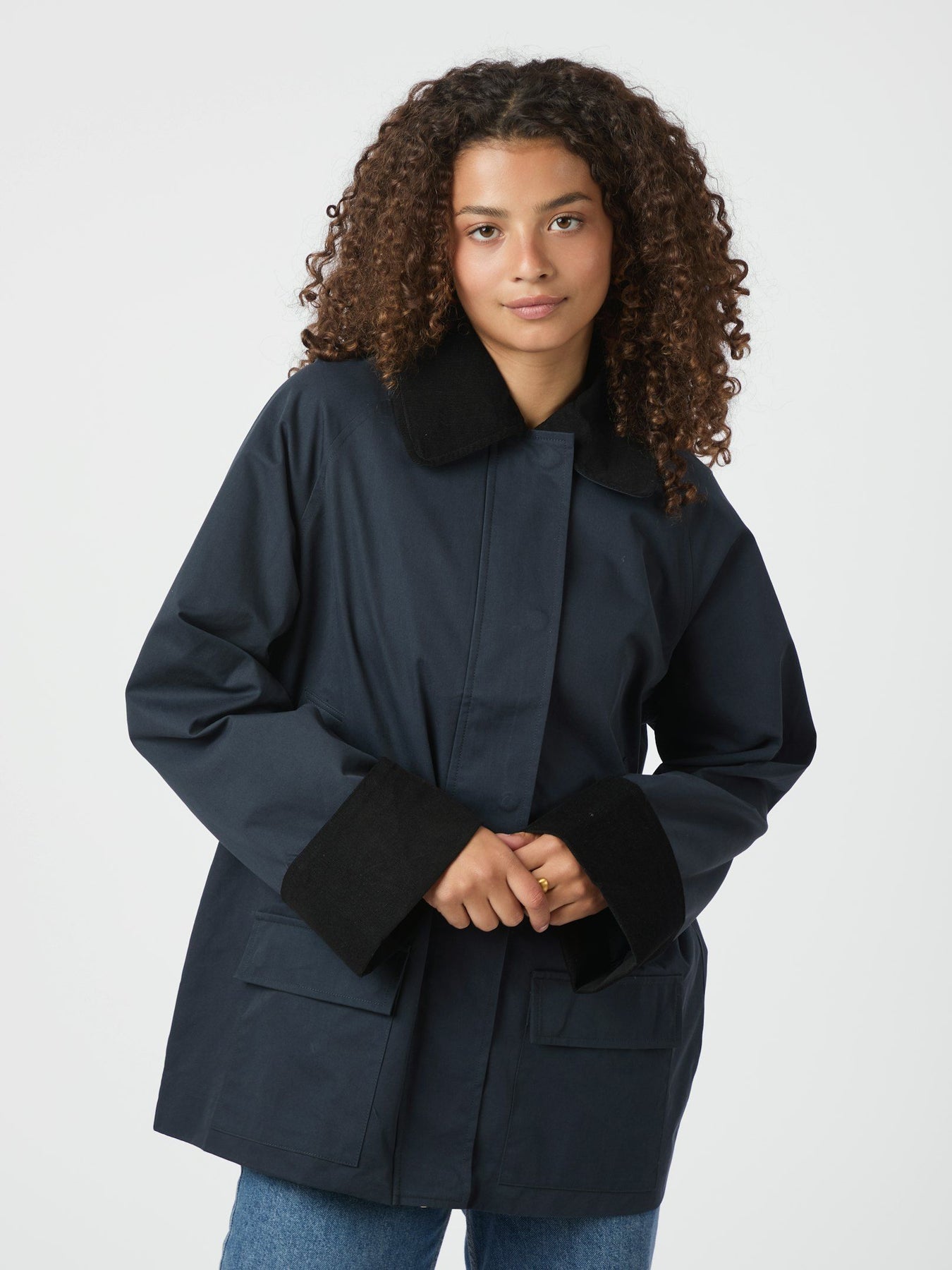 Anastacia Cord Jacket - Navy