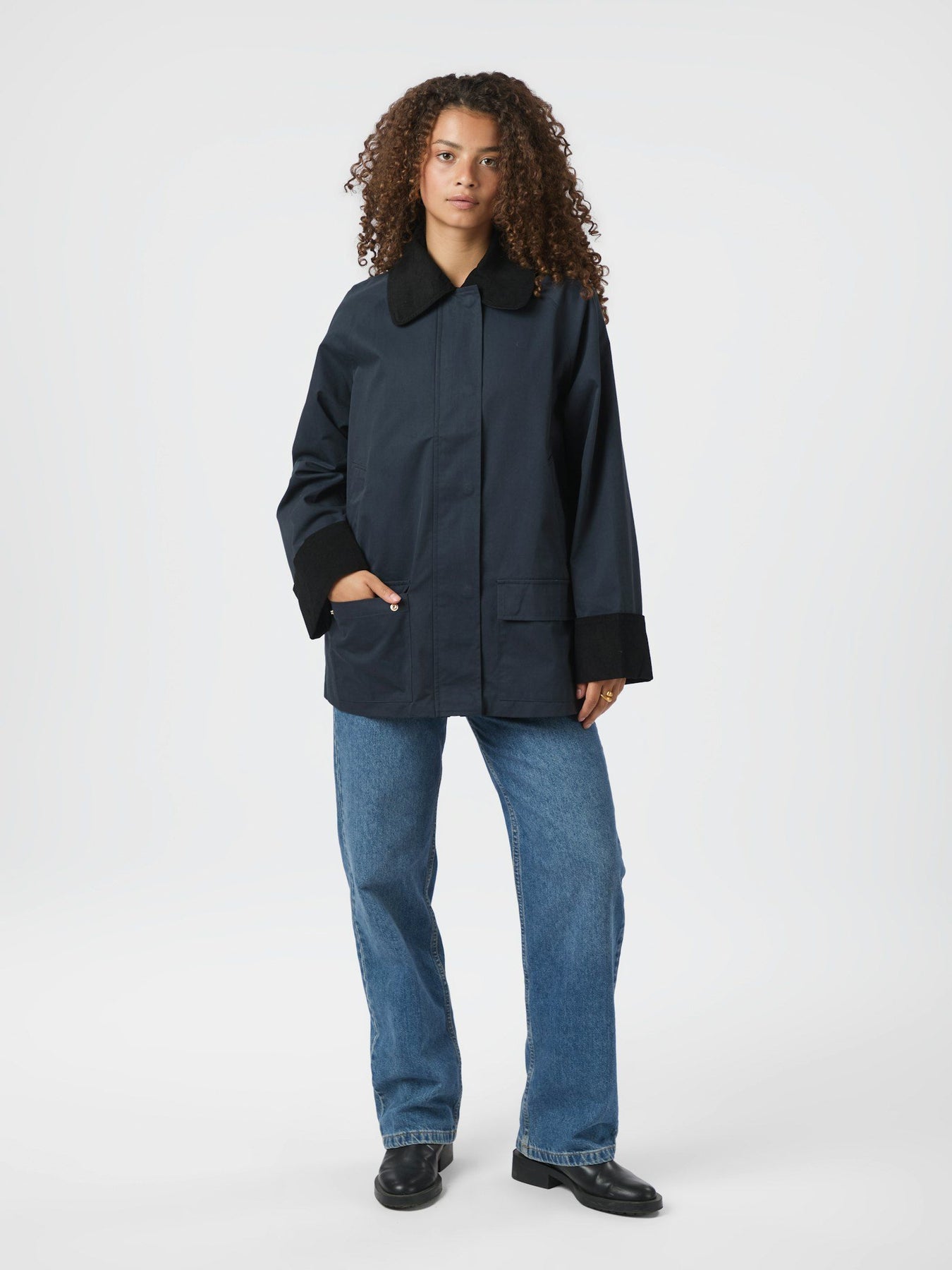 Anastacia Cord Jacket - Navy