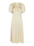 Illana Heavy Sateen Dress - Ljusgul