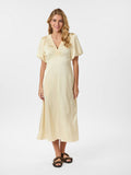 Illana Heavy Sateen Dress - Ljusgul