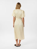 Illana Heavy Sateen Dress - Ljusgul