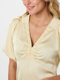 Illana Heavy Sateen Dress - Ljusgul