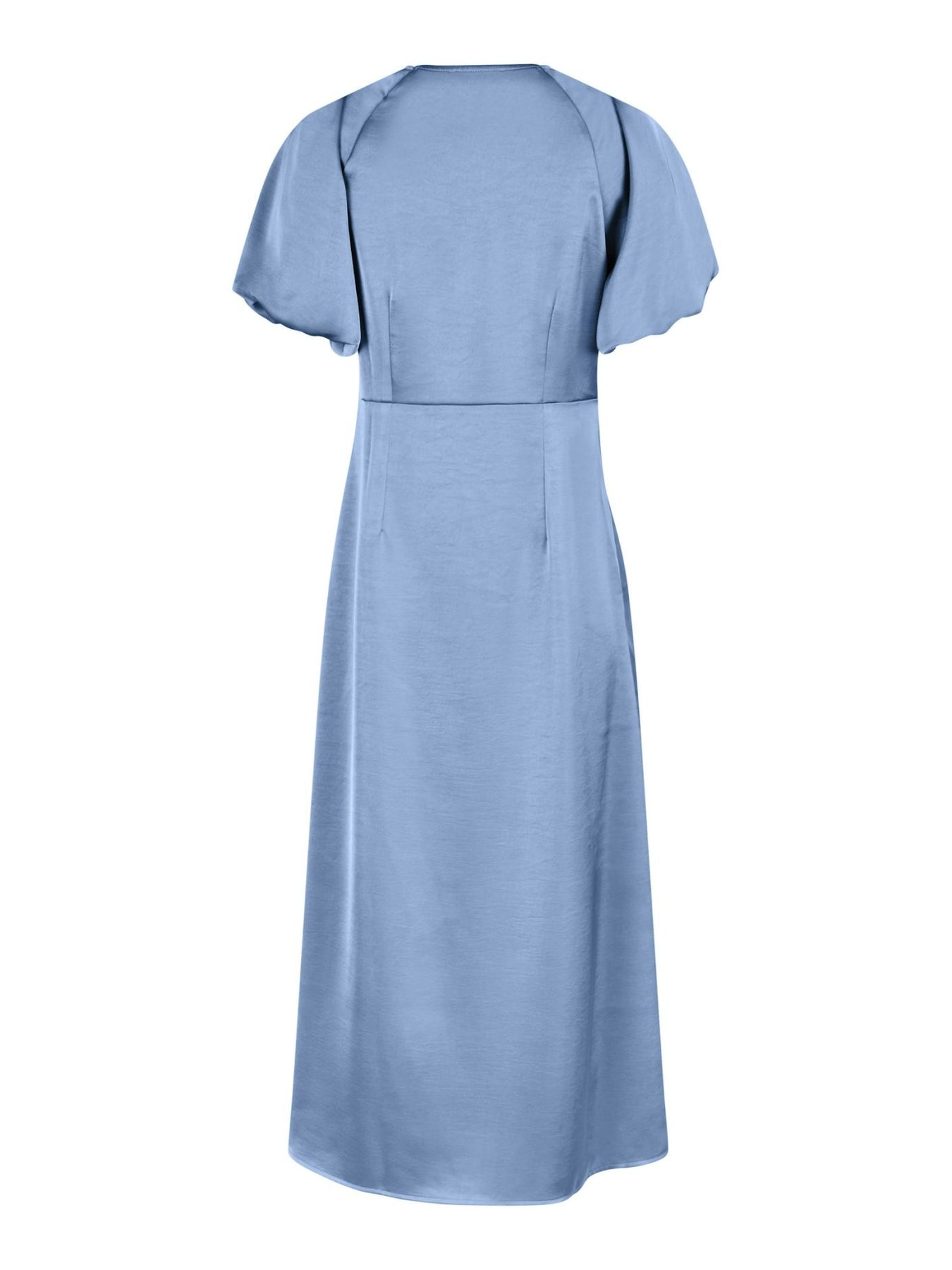 Illana Heavy Sateen Dress - Smoke Blue