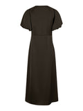 Illana Heavy Sateen Dress - Mörkbrun