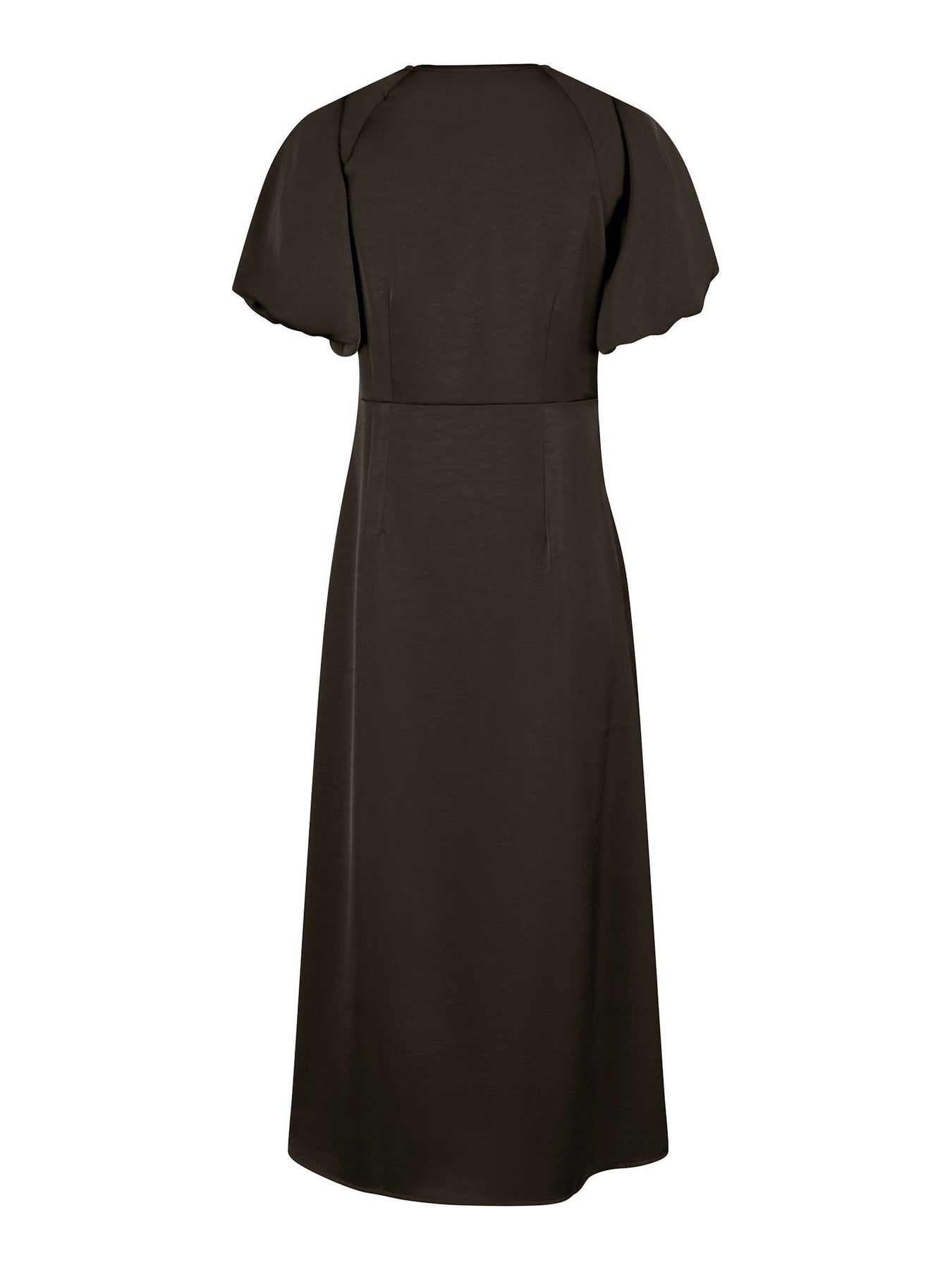 Illana Heavy Sateen Dress - Mörkbrun