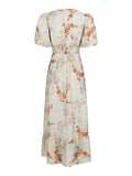 Rilana Airy Floral Dress - Creme