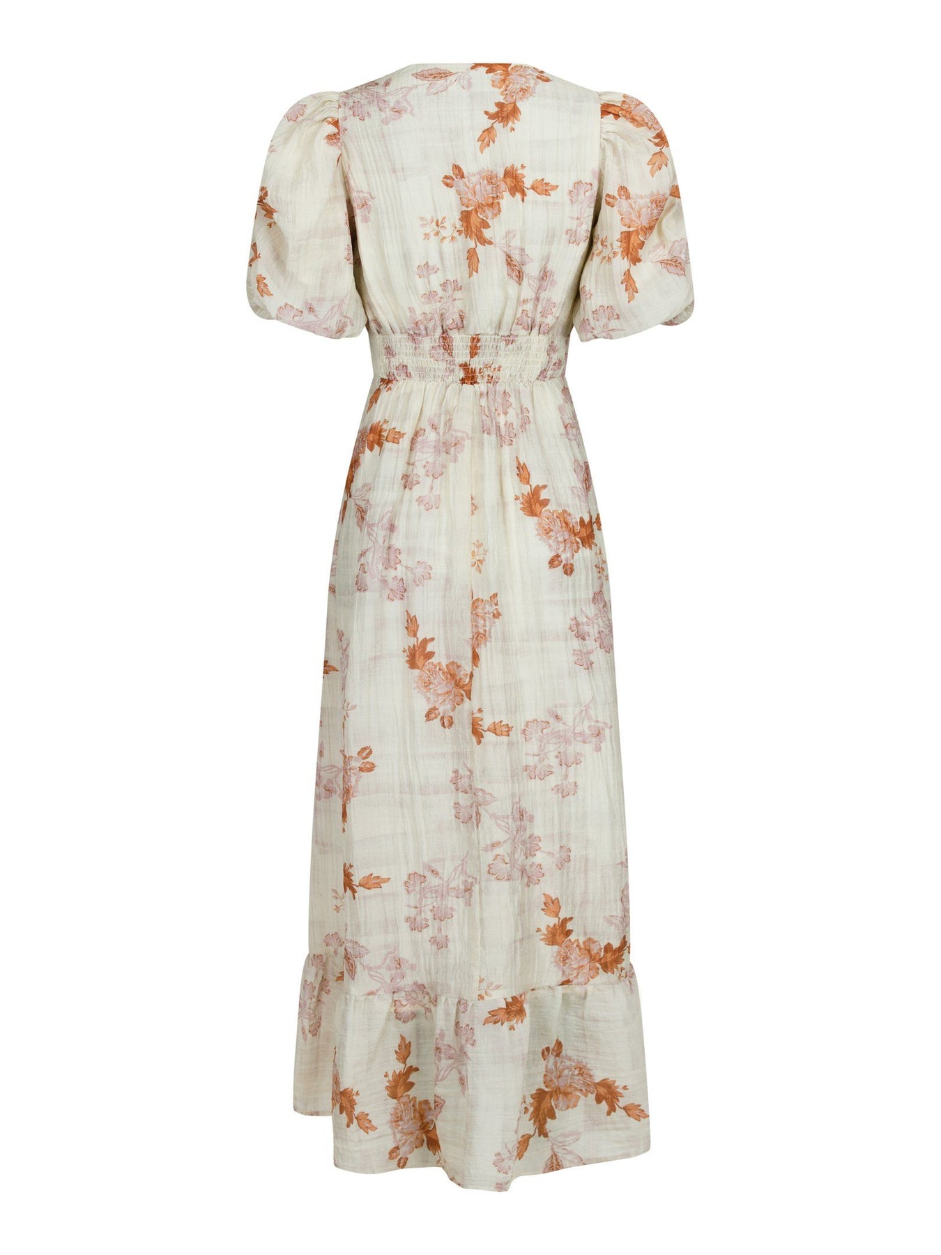Rilana Airy Floral Dress - Creme