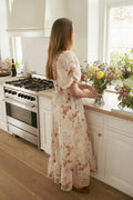 Rilana Airy Floral Dress - Creme