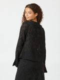 Anika Burnout Blouse - Black