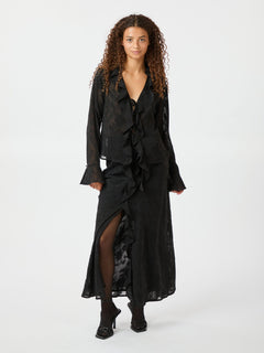 Vinza Burnout Skirt - Black