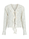 Anika Burnout Blouse - Off White