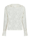 Anika Burnout Blouse - Off White