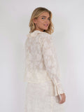 Anika Burnout Blouse - Off White