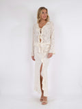 Anika Burnout Blouse - Off White