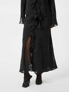 Vinza Burnout Skirt - Black