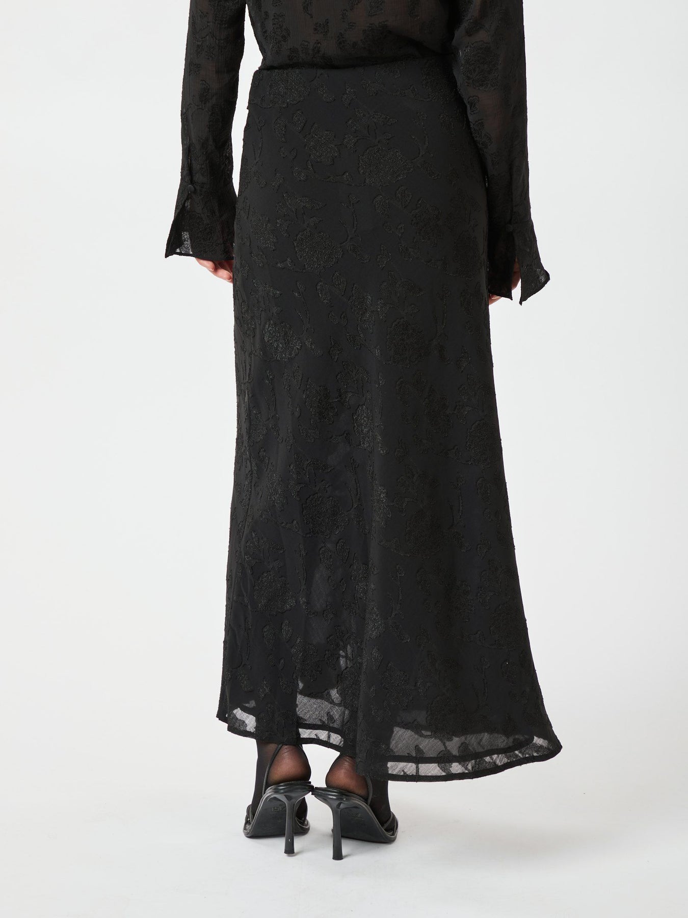 Vinza Burnout Skirt - Black