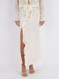 Vinza Burnout Skirt - Off White