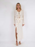 Vinza Burnout Skirt - Off White
