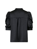 Roella Heavy Sateen Blouse - Svart