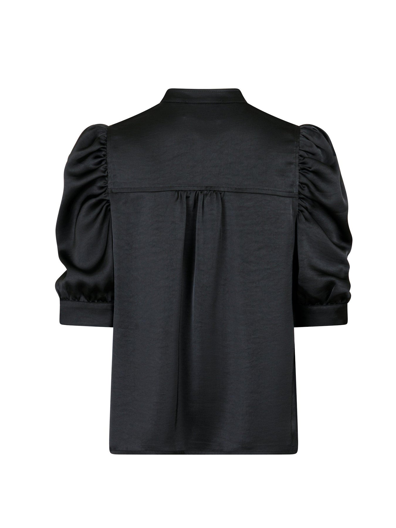 Roella Heavy Sateen Blouse - Svart