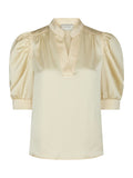 Roella Heavy Sateen Blouse - Light Yellow