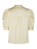 Roella Heavy Sateen Blouse - Light Yellow