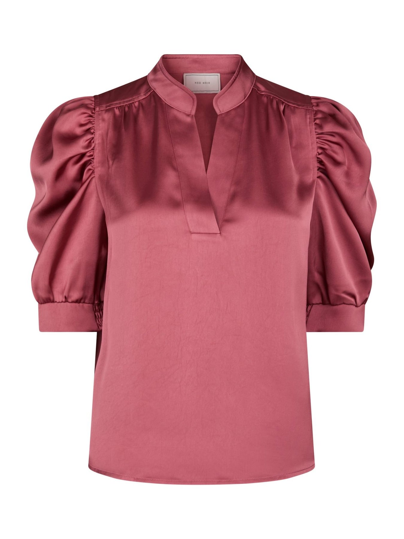 Roella Heavy Sateen Blus - Cherry Pink