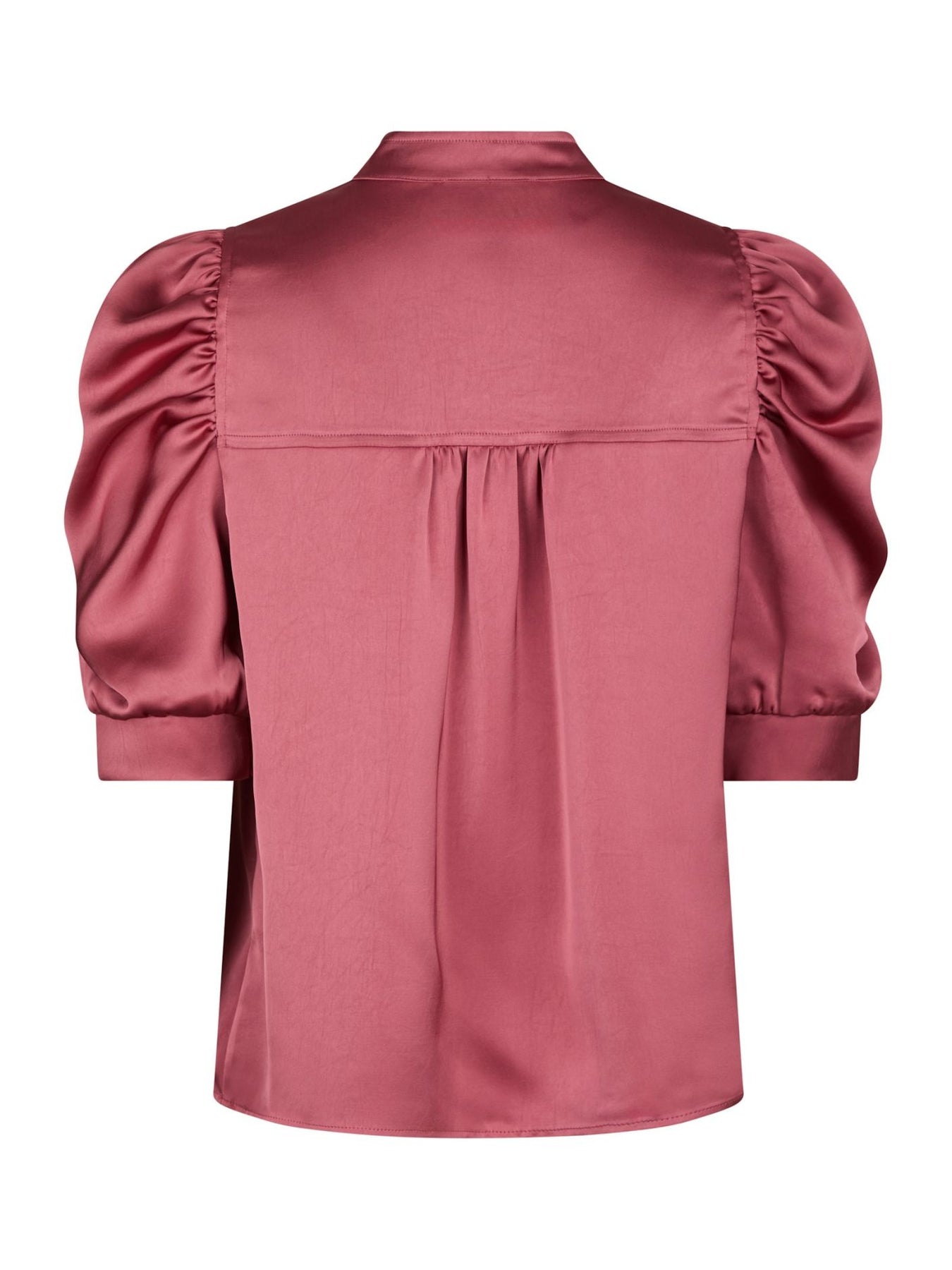 Roella Heavy Sateen Blus - Cherry Pink