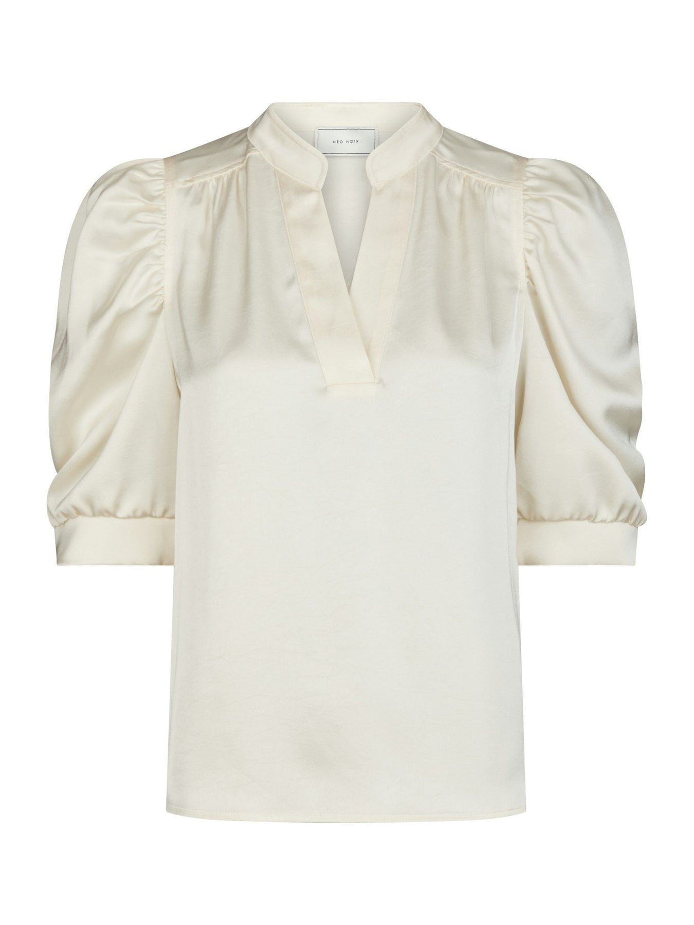 Roella Heavy Sateen Blus - Pearl