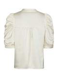 Roella Heavy Sateen Blus - Pearl