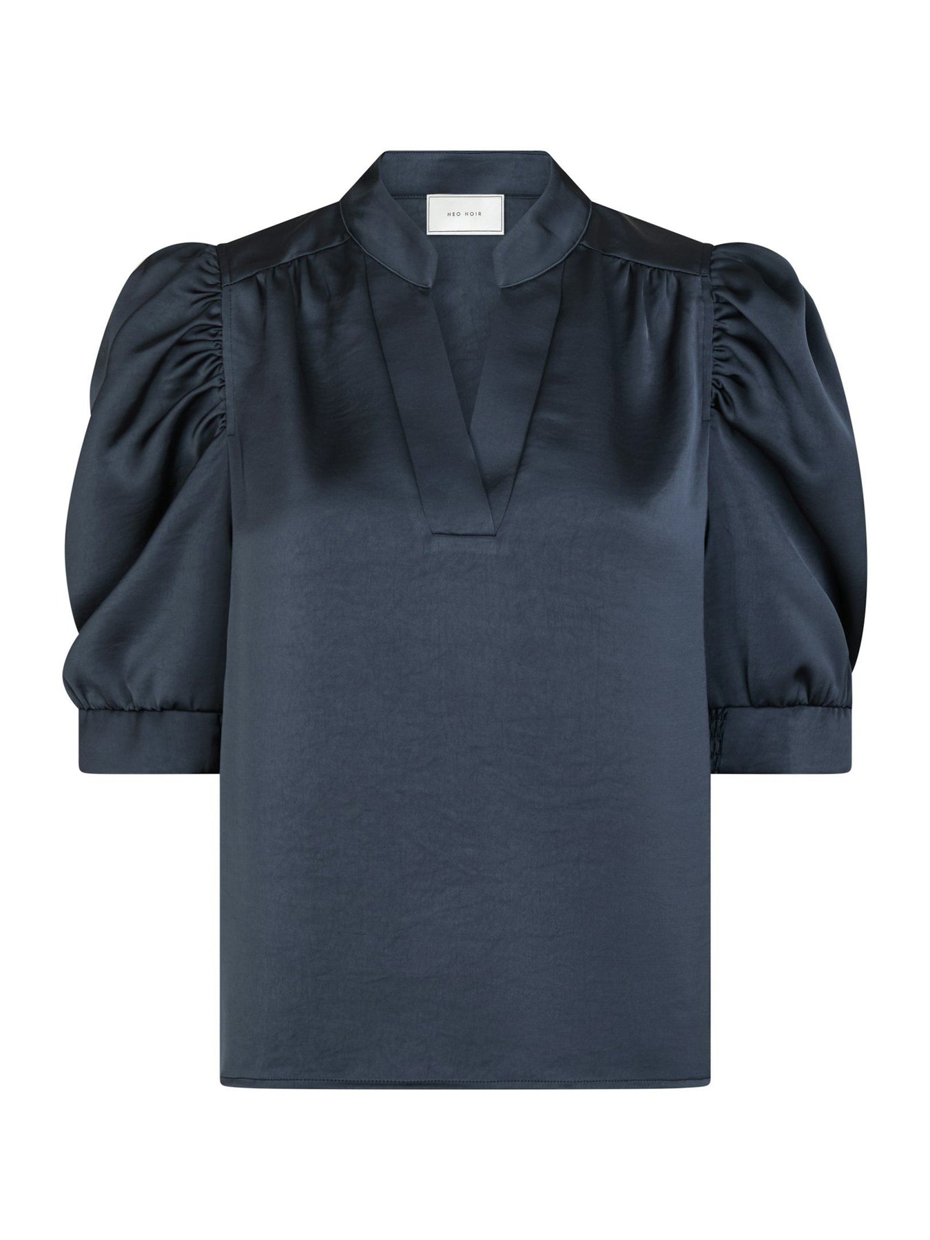 Roella Heavy Sateen Blus - Mörkblå