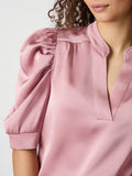 Neo Noir Roella Heavy Sateen Blouse - Evening Rose