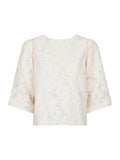 Lorraine Brocade Blouse - Ivory