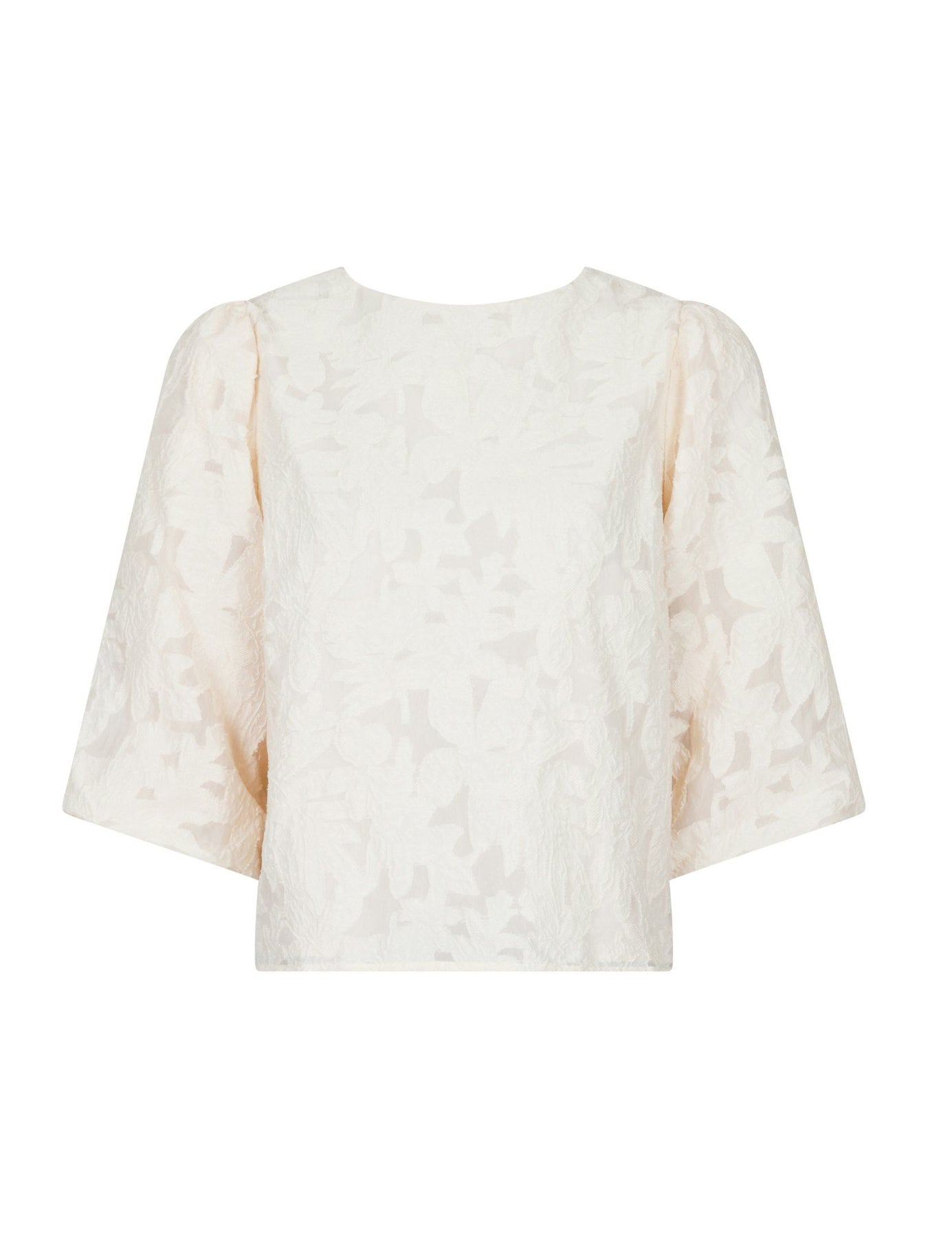 Lorraine Brocade Blouse - Ivory