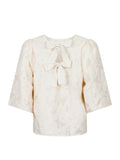 Lorraine Brocade Blouse - Ivory