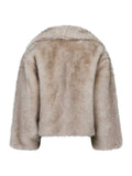 Stephanie Faux Fur Jacket - Beige