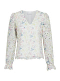Candice Embroidery Blouse - Creme