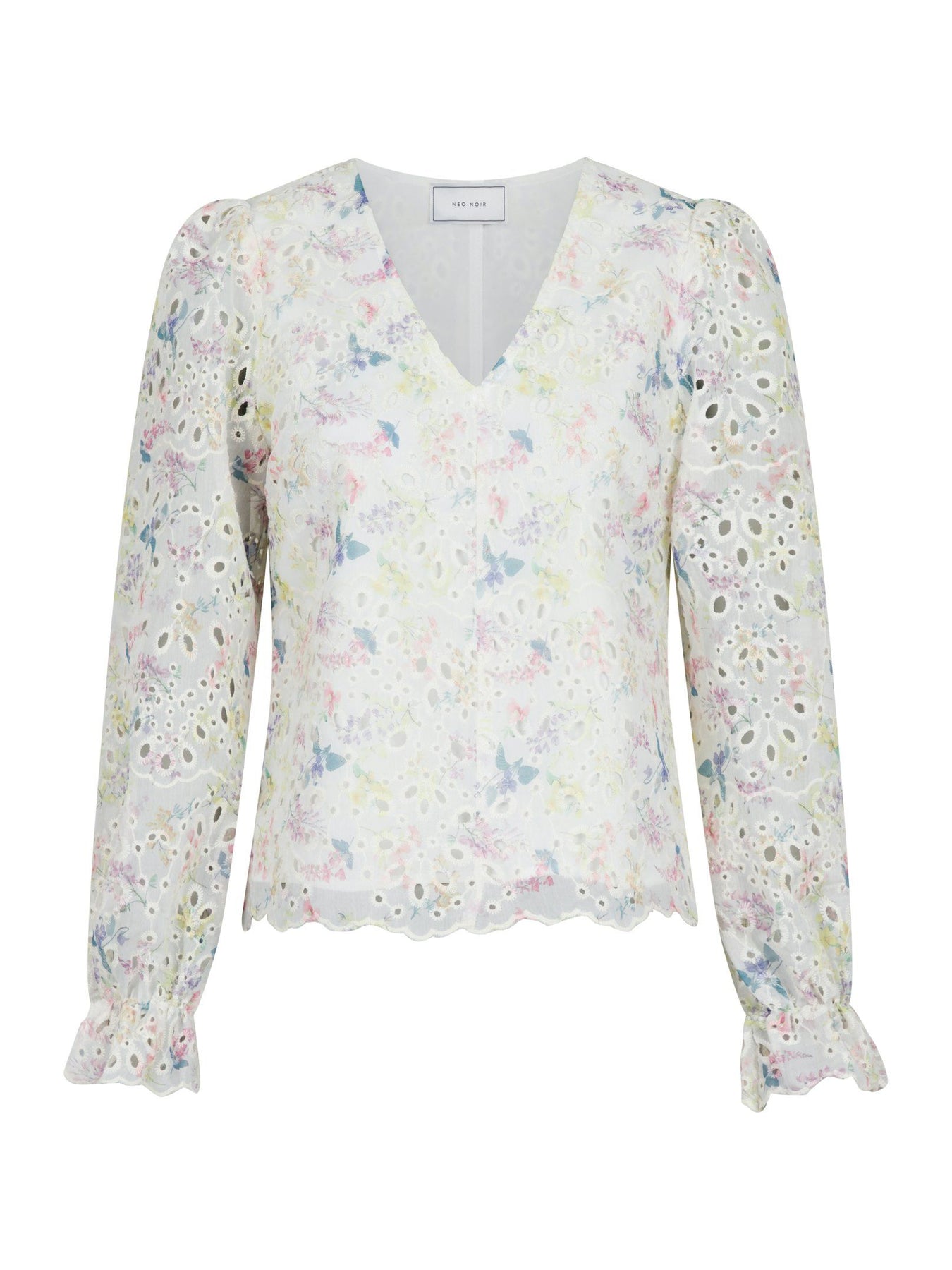 Candice Embroidery Blouse - Creme