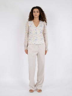 Candice Embroidery Blouse - Creme