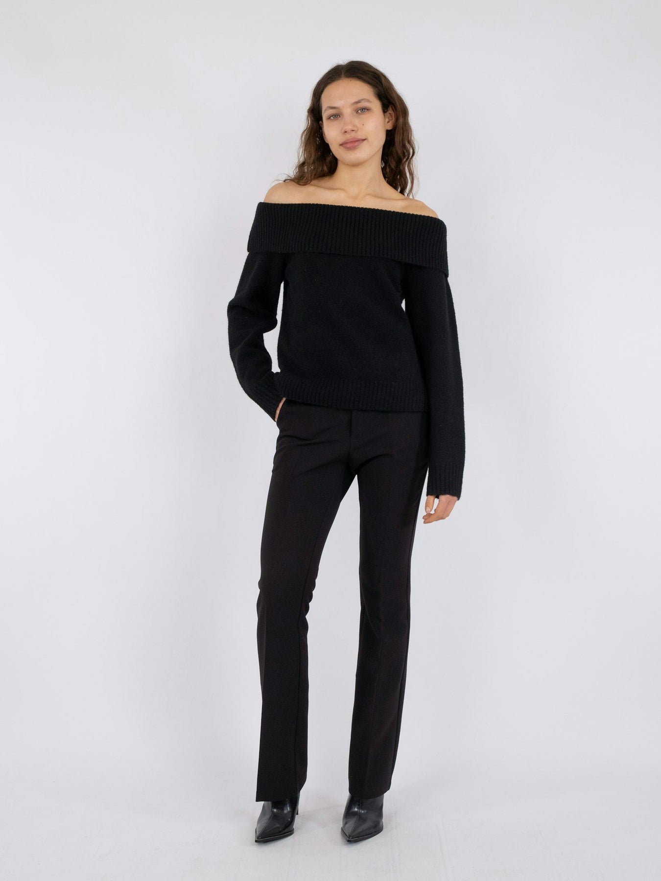 Jane Knit Blouse - Black